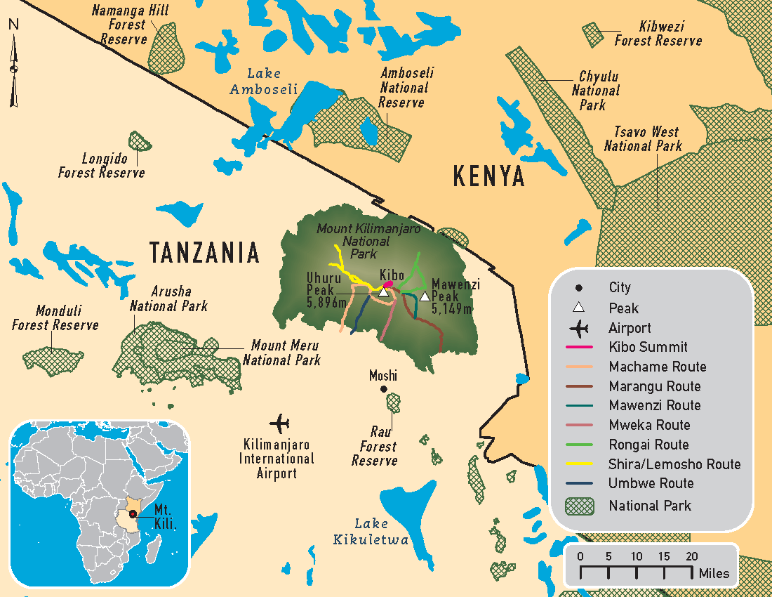 Kilimanjaro Map